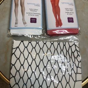 Rhinestone bling Pantyhose and thigh high fishnets
